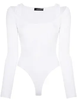 Mugler: Белый боди 