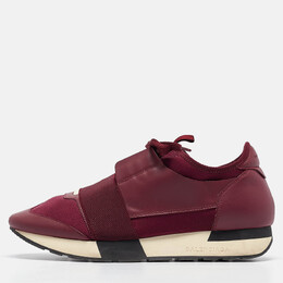 Balenciaga: Бордовые кроссовки  Race Runner