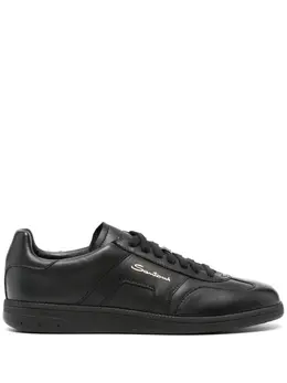 Santoni: Чёрные кроссовки 
