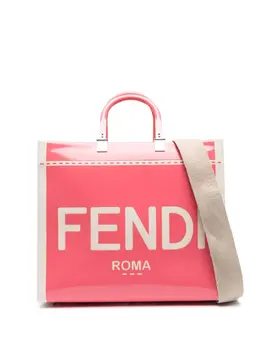 FENDI: Сумка-шоппер с принтом 