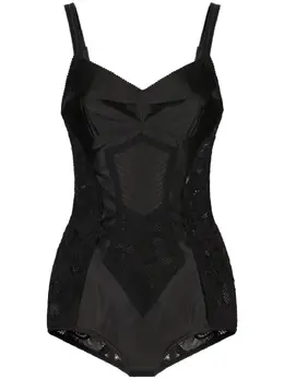 Dolce & Gabbana: Чёрный боди 