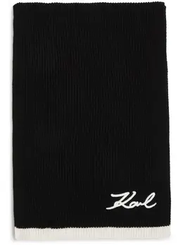 Karl Lagerfeld: Чёрный шарф  Signature