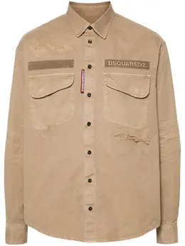 DSQUARED2: Бежевая рубашка 