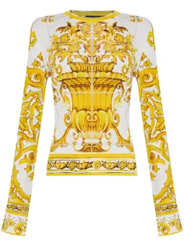 Dolce & Gabbana: Свитер  Majolica с принтом