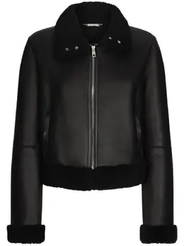 Dolce & Gabbana: Чёрная куртка  Biker