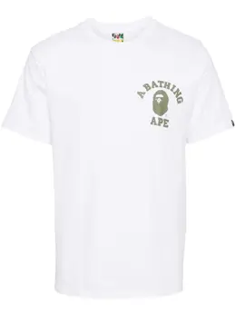 A BATHING APE®: Белая футболка 