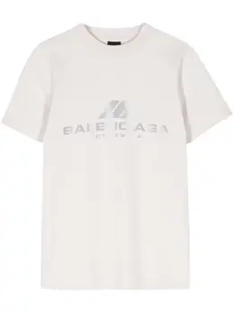 Balenciaga: Светлая футболка 