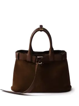 Prada: Коричневая сумка-шоппер 