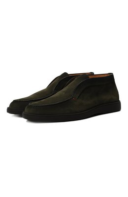 Santoni: Ботинки цвета хаки 