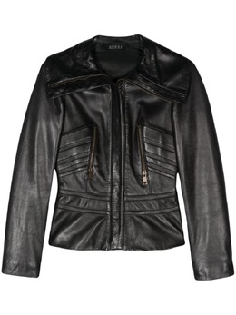 Gucci Pre-Owned: Кожаная куртка 