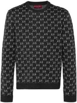 Gucci: Жаккардовый свитер  Interlocking G