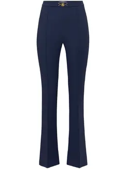 Elisabetta Franchi: Расклешённые брюки  Horsebit