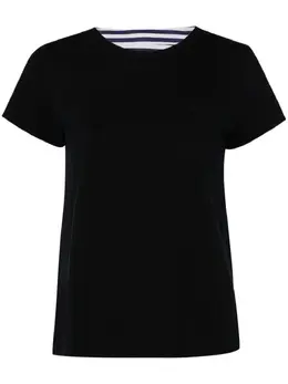 sacai: Чёрная футболка 