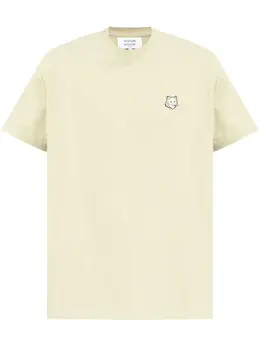 Maison Kitsuné: Бежевая футболка 