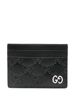 Gucci: Чёрный картхолдер  GG