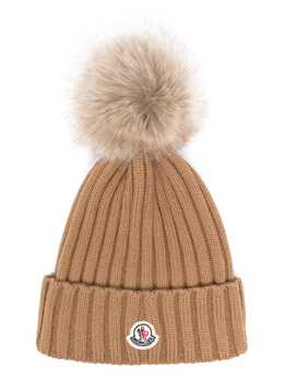 Moncler: Коричневая шапка 