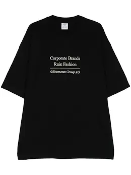 VETEMENTS: Чёрная футболка 