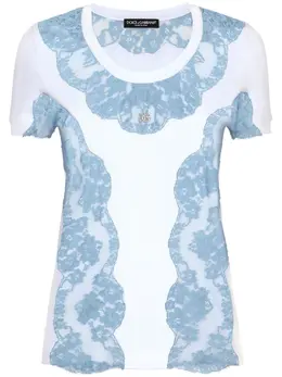 Dolce & Gabbana: Кружевная футболка  T