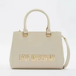 LOVE MOSCHINO: Бежевая сумка 