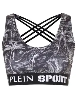 PLEIN SPORT: Топ с принтом 