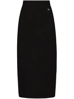 Dolce & Gabbana: Чёрная юбка  DG