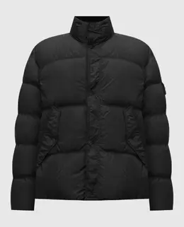 Stone Island: Чёрный пуховик 