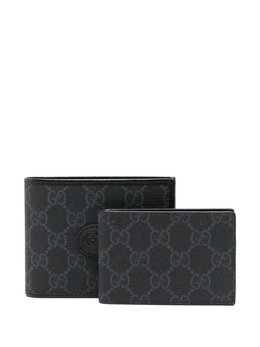 Gucci: Чёрный кошелёк  GG Supreme