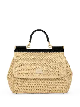 Dolce & Gabbana: Бежевая сумка  Sicily
