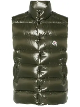Moncler: Зелёный жилет  Tibb