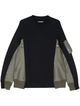 sacai: Синий свитшот 