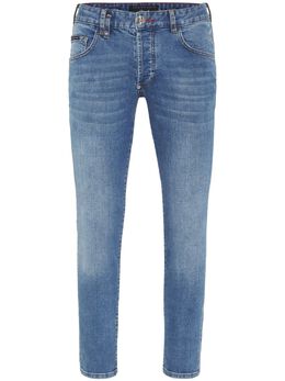 Philipp Plein: Светлые джинсы  Skull