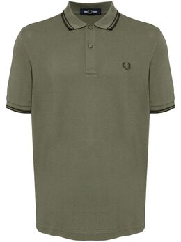 Fred Perry: Зелёное поло  Twin Tipped