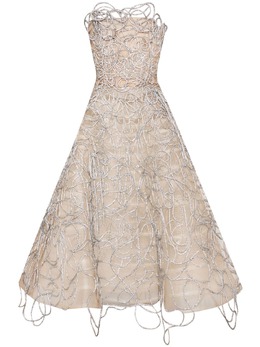 Oscar de la Renta: Платье со стразами 