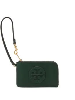 Tory Burch: Зелёный картхолдер  Ella