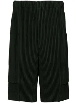 Homme Plissé Issey Miyake: Тёмные шорты 