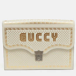 Gucci: Белый клатч 