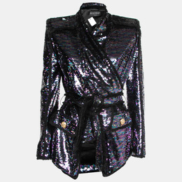 Balmain: Фиолетовый жакет 