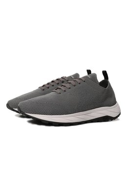 Kiton: Серые кроссовки 