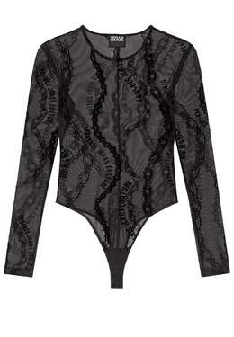 VERSACE JEANS COUTURE: Чёрный боди 