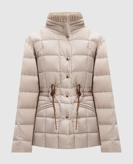 Moncler: Бежевая куртка 