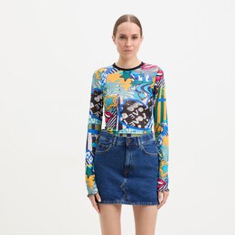 Pepe Jeans: Синяя юбка 