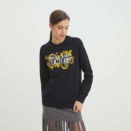 Versace Jeans Couture: Чёрная толстовка 