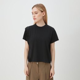 Mm6 Maison Margiela: Чёрная футболка 