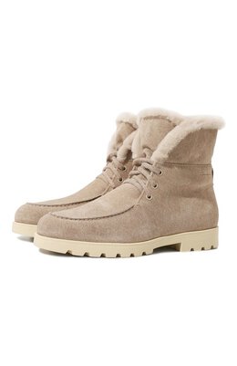 Santoni: Бежевые ботинки 
