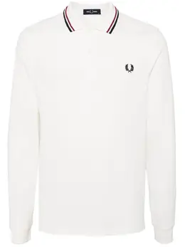 Fred Perry: Белое поло  Twin Tipped