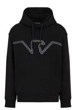 EMPORIO ARMANI: Чёрная толстовка 