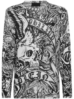 Philipp Plein: Свитшот  Tattoo с принтом