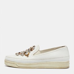 Prada: Белые мокасины 