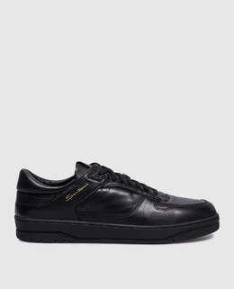 Santoni: Чорні кросівки 