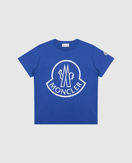 Moncler ENFANT: Синяя футболка 